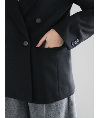 Te chichi ウール混ジャージーテーラードジャケット ブラック