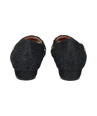 Bridget Birkin 【Bridget Birkin】フラワーカットワークラメパンプス ブラック雑材