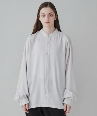 WEGO トロミBIGバンドカラーシャツ ライトベージュ