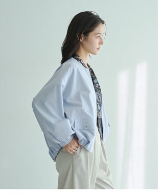 YECCA VECCA [撥水]バルーンブルゾン Sax