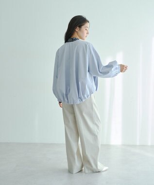 YECCA VECCA [撥水]バルーンブルゾン Sax