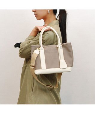 UNBILLION cachecache ショルダー付きパーテーションキャンバストート