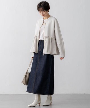 23区 S 【洗える】コットンエアーバルーン ライトアウター ベージュ系