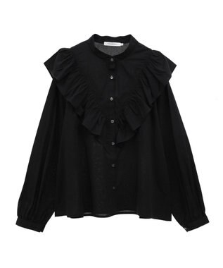 AMERICAN HOLIC スタンドカラーフリルブラウス Black
