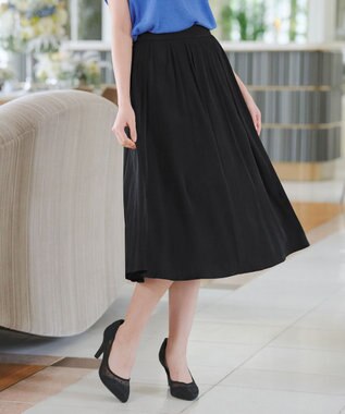 【洗える】パニエ付きフレアスカート