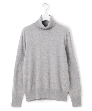 23区 L 【滝沢眞規子さん着用/Oggi掲載/洗える】ピュアカシミヤ タートルネック ニット ライトグレー系