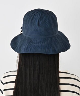 石田製帽 〈25SS新作〉グログランリボン ソフトハット ネイビー