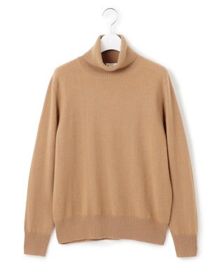 23区 L 【滝沢眞規子さん着用/Oggi掲載/洗える】ピュアカシミヤ タートルネック ニット キャメル系