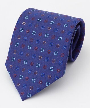 J.PRESS MEN コンビ小紋プリント ネクタイ ネイビー系5