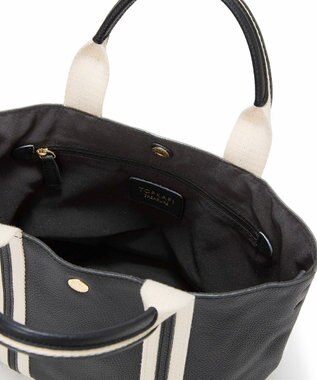 TOPKAPI 【TREASURE TOPKAPI】ソフトシュリンク テープコンビ ミニ トート バッグ ショルダーベルト付 ブラック