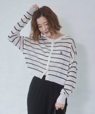 WEGO U.S. POLO ASSN.別注 シアーカーデ ホワイトボーダー