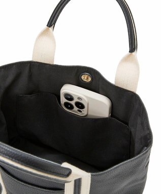 TOPKAPI 【TREASURE TOPKAPI】ソフトシュリンク テープコンビ ミニ トート バッグ ショルダーベルト付 ブラック