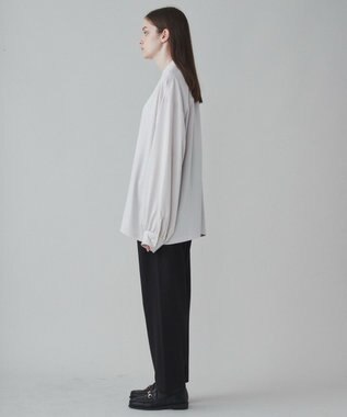 WEGO トロミBIGバンドカラーシャツ ライトベージュ