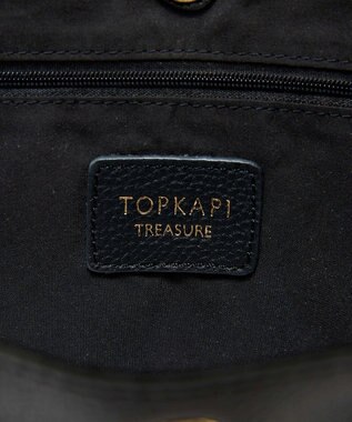 TOPKAPI 【TREASURE TOPKAPI】ソフトシュリンク テープコンビ ミニ トート バッグ ショルダーベルト付 ブラック