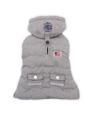 PET PARADISE J.PRESS 中綿コート 《杢グレー》 小型犬 杢グレー