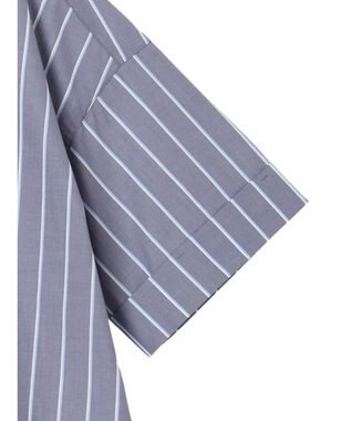 AMERICAN HOLIC イージーケア５分袖バックタックシャツ Stripe Navy