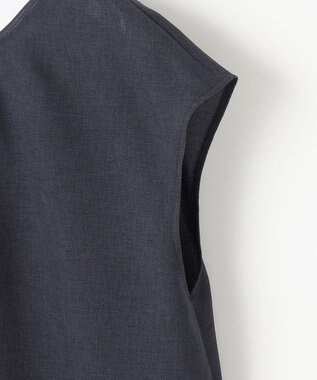 自由区 S 【洗える】ラスティックメッシュバックボウタイ ブラウス ネイビー