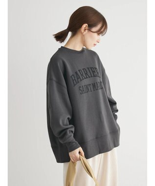 Green Parks 裏起毛ロゴプルオーバー Charcoal Gray