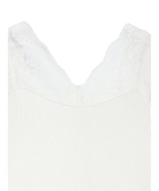 Green Parks レースタンクトップ Off White