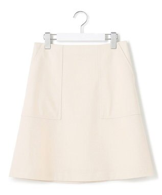 23区 L 【CLASSY.12月号掲載】】ポリエステルウールカルゼ ショート丈 スカート アイボリー系