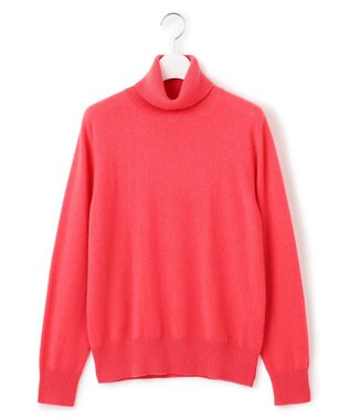 23区 L 【滝沢眞規子さん着用/Oggi掲載/洗える】ピュアカシミヤ タートルネック ニット オレンジ系