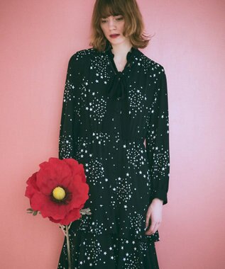 GRACE CONTINENTAL エトワールドレープドレス ブラック