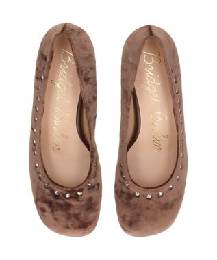 Bridget Birkin 【Bridget Birkin】トップラインビジューオブリークパンプス ブラウン雑材