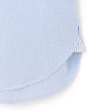 J.PRESS YORK STREET 【UNISEX】オックスフォード クレイジーパターン シャツ/バンドカラー ブルー系8