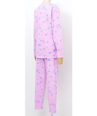 tsumori chisato SLEEP パジャマ　長袖　長ズボン　ルームウエア　綿100%　バンダナ風柄　/ワコール　UDX544 ピンク