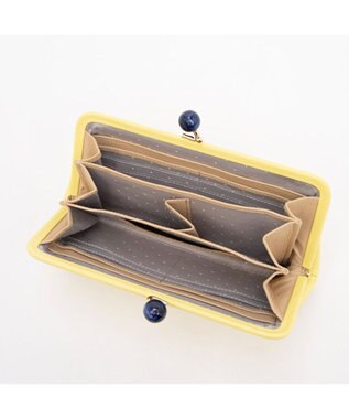 UNBILLION ペルケ perche / アクリル玉がま口長財布 ライトイエロードット