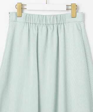 ANY SIS 【洗える】エアリーストライプ スカート グリーンストライプ