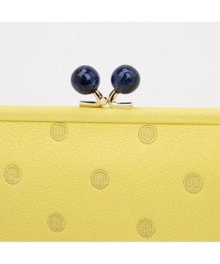 UNBILLION ペルケ perche / アクリル玉がま口長財布 ライトイエロードット