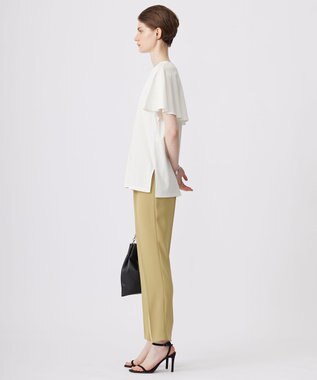 ICB 【洗える】ライトダブルクロス ドロストパンツ クレイベージュ系