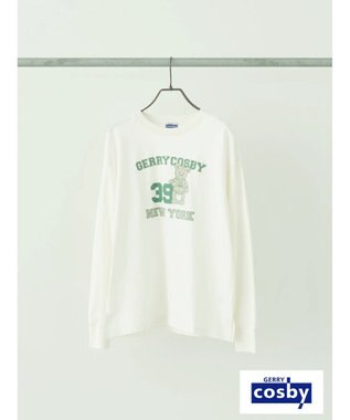 earth music&ecology Ｃｏｓｂｙ×ｅａｒｔｈ　ベアープリントロングＴシャツ Off White