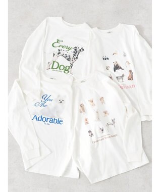 earth music&ecology アソートアニマルプリントロンＴｅｅ Brown