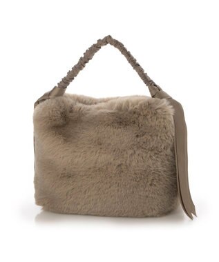 UNBILLION カシュカシュ cachecache / 下がりグログランワンハンドルエコファートート オーク