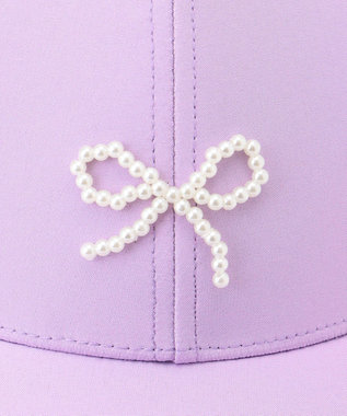 ANY KIDS 【日よけ付き】リボンキャップ ラベンダー