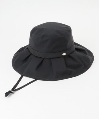 TOCCA 【UV99%以上カット・吸水速乾・抗菌防臭・洗える・サイズ調整可・強撥水】FRILL RAIN HAT レインハット ブラック系