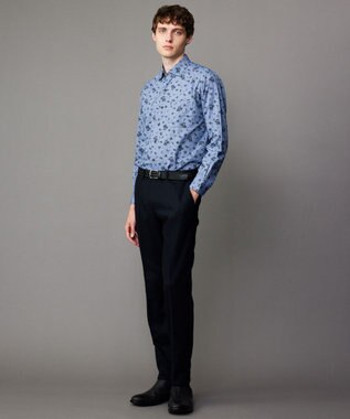 JOSEPH ABBOUD 【ストレッチ/JAPANファブリック】カシミヤブレンドリサイクルウール パンツ ネイビー系