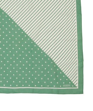 MOONBAT 【洗える/日本製】MACKINTOSH PHILOSOPHY チェックロゴ コットンスカーフ 65cm×65cm グリーン