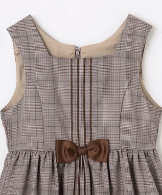 ANY KIDS メロディジャンパースカート ブラウン×チェック