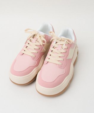 WEGO ウェーブソールカラースニーカー ピンク