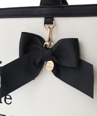 Maison de FLEUR ロゴ刺繍キャンバストートバッグ Black