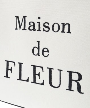 Maison de FLEUR ロゴ刺繍キャンバストートバッグ Black