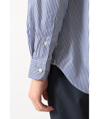 DAKS コットン ストライプシャツ ブルー