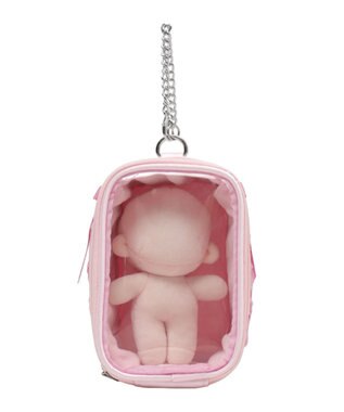 WEGO 【痛バ＆推し活グッズ】サイドレースアップぬいポーチ ライトピンク