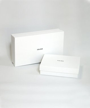 FOLNA RD ソフトレザー・ホイルレザー エンべロープ二つ折り財布 ブラック