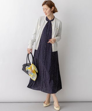 23区 【先行予約】ランダムドットプリント ワンピース ネイビー系