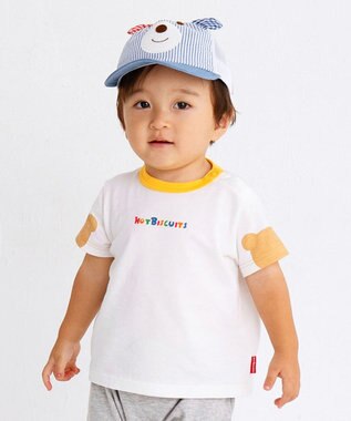 MIKI HOUSE HOT BISCUITS 【70-110cm】 ショルダーベア 半袖Tシャツ
