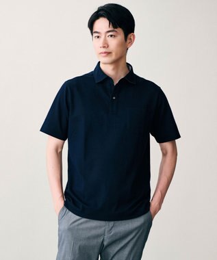 JOSEPH ABBOUD 仕事も休日も【日本素材・オーガニックコットン使用】クールビズ ダディポロ ネイビー系7